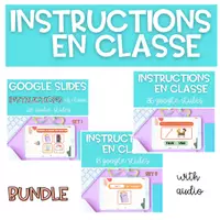 Aperçu - Apprentissages en autonomie - ENSEMBLE Instructions Consignes en Classe GOOGLE SLIDES - Page de couverture