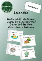 Vorschau - Arbeitsblätter - Materialpaket: Lesehefte sinnentnehmendes Lesen mit Gustav - Gustavs schönste Erlebnisse - Klasse 2+3 - Deckblatt