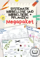 Vorschau - Arbeitsblätter - Materialpaket - Systematik der Wirbeltiere und wirbellosen Tiere + Pflanzen - Deckblatt