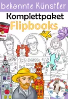 Vorschau - Mal- und Bastelvorlagen - Wachsendes Komplettpaket - Kunst - Künstler und Künstlerinnen Flipbook - Deckblatt