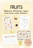 Vorschau - Arbeitsblätter - Materialpaket Englisch Fruits - Deckblatt