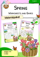 Vorschau - Spiele - Frühling / Spring - Arbeitsblätter und Spiele für den Englischunterricht - Deckblatt