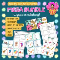 Vista previa - Hojas de trabajo - 1st YEAR MEGA BUNDLE: THE COMPLETE VOCABULARY UNITS - Portada