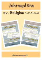 Vorschau - Lehrpläne/Lehrermaterial - Materialpaket: Jahrespläne evangelische Religion 1.-2.Klasse - Deckblatt