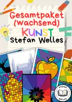 Vorschau - Arbeitsblätter - Gesamtpaket - Kunst - Stefan Welles - (wachsendes Paket) - Deckblatt