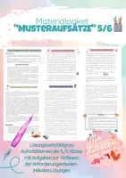 Vorschau - Arbeitsblätter - Materialpaket: "Musteraufsätze" 5/6 - Deckblatt