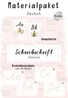 Vorschau - Arbeitsblätter - Materialpaket: Schreibschrift (beige) - Deckblatt