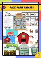 anteprima - Esercizi - Raccolta di materiali: Pack Farm Animals - Pagina di copertina