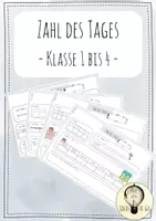 Vorschau - Arbeitsblätter - Materialpaket: Zahl des Tages Klasse 1 bis 4 - Deckblatt