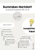 Vorschau - Poster - Materialpaket: Buchstaben-Merkblätter (Druck- und Grundschrift, SAS, LA, VA) - Deckblatt