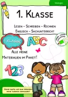 Vorschau - Arbeitsblätter - 1. Klasse - in der Volksschule / Grundschule - All-In-Paket - Deckblatt