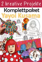 Vorschau - Stundenentwürfe - Yayoi Kusama - Komplettpaket mit 3 Kunstprojekten & Flipbook - Deckblatt