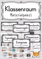 Vorschau - Poster - Klassenraum Schilder Materialpaket - Deckblatt