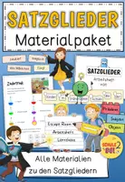 Vorschau - Arbeitsblätter - Materialpaket Satzglieder / Deutsch - Deckblatt