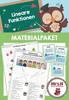 Vorschau - Arbeitsblätter - Alles zu "Linearen Funktionen" (MATERIALPAKET) - Deckblatt