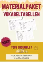 Vorschau - Arbeitsblätter - Materialpaket Vokabeltabellen für Tous ensemble 1 Lektion 1-6 - Deckblatt