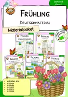 Vorschau - Arbeitsblätter - Frühling - Deutschmaterial - Deckblatt