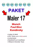 Vorschau - Unterrichtsreihen - PAKET: MALER 17 (Munch, Klee & Kandinsky) + Steckbrief zum Ausfüllen - Deckblatt