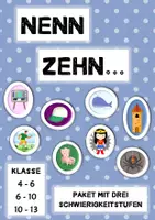 Vorschau - Spiele - "Nenn Zehn ..." Quiz Spiel - Paket mit 4 Sets - Klasse 4-13 - Deckblatt