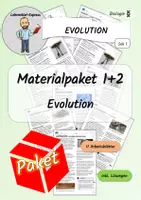 Vorschau - Arbeitsblätter - Evolution - Materialpaket 1+2 (Sek 1) - Deckblatt