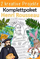 Vorschau - Stundenentwürfe - Komplettpaket Henri Rousseau - 2 Kunstprojekte und Flipbook - Deckblatt