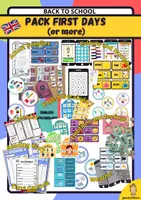 Vorschau - Arbeitsblätter - Materialpaket: Pack back to school. First days of school in enlgish. - Deckblatt