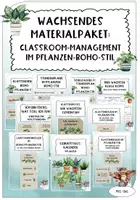 Vorschau - Stundenentwürfe - Wachsendes Materialpaket: Classroom-Management im Pflanzen-Boho-Stil - Deckblatt