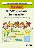 Vorschau - Arbeitsblätter - Materialpaket zum DaZ-Wortschatz: Jahreszeiten. Differenzierte Lernrätsel - Deckblatt