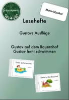 Vorschau - Arbeitsblätter - Materialpaket: Lesehefte sinnentnehmendes Lesen mit Gustav - Gustavs Ausflüge - Klasse 2+3 - Deckblatt