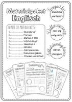 Vorschau - Arbeitsblätter - Materialpaket Englisch: Farben, Zahlen, Kalender, Haustiere, Haus - Deckblatt