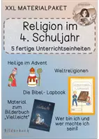 Vorschau - Unterrichtsreihen - Religion im 4. Schuljahr- 5 fertige Unterrichtseinheiten - Deckblatt