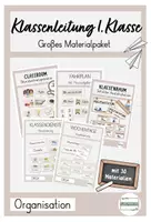 Vorschau - Arbeitsblätter - Klassenleitung Klassenlehrer Materialpaket 1. Klasse Sorglos Paket 30 Materialien - Deckblatt