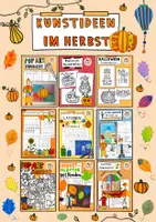 Vorschau - Stundenentwürfe - Viele Kunstideen für den Herbst, Malen und Zeichnen im Herbst, Kunst Grundschule - Deckblatt