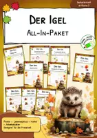 Vorschau - Arbeitsblätter - Der Igel – Materialpaket Sachunterricht | Klasse 1–4 - Deckblatt
