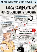 Vorschau - Arbeitsblätter - Wachsendes Materialpaket: Epochen der Musikgeschichte - Deckblatt