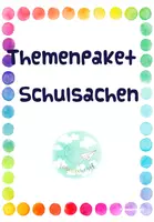 Vorschau - Arbeitsblätter - Themenpaket Schulsachen - Deckblatt