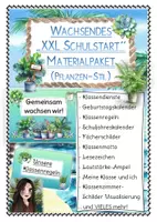 Vorschau - Arbeitsblätter - Wachsendes Materialpaket XXL "Classroom-Management" im Pflanzen-Stil - SCHULSTART XXL PAKET #edukisommerschnapper - Deckblatt
