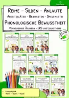 Vorschau - Arbeitsblätter - KOMPLETTPAKET "Phonologische Bewusstheit" - Reime-Silben-(An-)Laute - Deckblatt