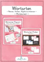 Vorschau - Arbeitsblätter - Wortarten - MATERIALPAKET - Nomen, Verben, Adjektive - Deckblatt
