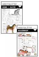 Vorschau - Arbeitsblätter - Materialpaket - Bauernhof - Haustiere - Deckblatt