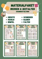 Vorschau - Arbeitsblätter - Materialpaket Werken und Gestalten, textiles Gestalten - Deckblatt