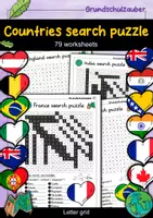 Vorschau - Spiele - 79 nations - Search puzzle countries letter grid material package - Deckblatt