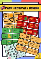 Vista previa - Unidades / Secuencias / Situaciones de Aprendizaje - Pack: Festividades Dominos in English - Portada