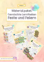 Vorschau - Arbeitsblätter - Materialpaket Lerntheken Feste und Feiern Klasse 2 - Deckblatt