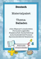 Vorschau - Arbeitsblätter - Materialpaket: Balladen (John Maynard) umschreiben in einen Zeitungsbericht - Deckblatt
