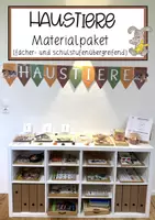 Vorschau - Mal- und Bastelvorlagen - Haustiere – Materialpaket Sparpaket - Deckblatt