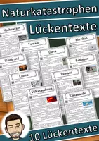 Vorschau - Stundenentwürfe - Naturkatastrophen - Materialpaket - Naturgefahren Naturkatastrophen #Silvesterknaller24 #edukiknaller24 #Glückskekse25 - Deckblatt