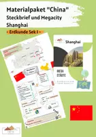 Vorschau - Arbeitsblätter - Materialpaket "China": Steckbrief China und Reise in die Megacity Shanghai differenziert mit Lösungen - Deckblatt