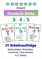 Vorschau - Unterrichtsreihen - PAKET: Deutsch - Kiste 3-4-5 (Rechtschreiben, Grammatik, Abschreiben usw. 3./4.Klasse)) - Deckblatt