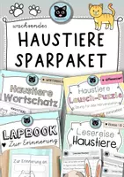 Vorschau - Unterrichtsreihen - Wachsendes Sparpaket | Haustiere - Deckblatt